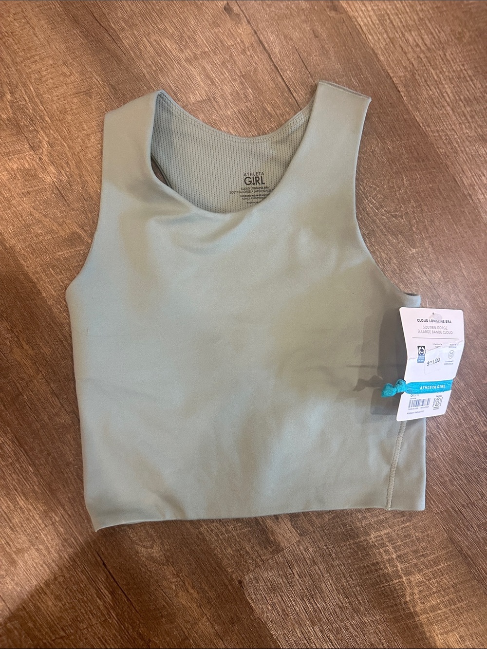 Athleta Sage Green cloud longline bra